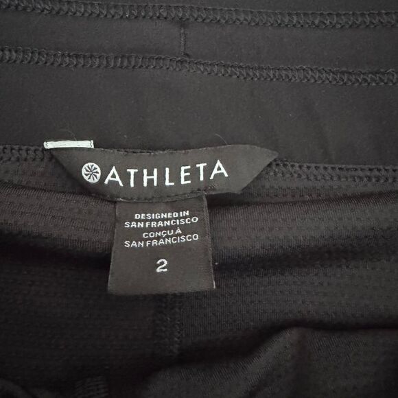 Athleta Women's Black TREKKIE NORTH Performance Skort Drawstring Size 2 - Picture 4 of 6